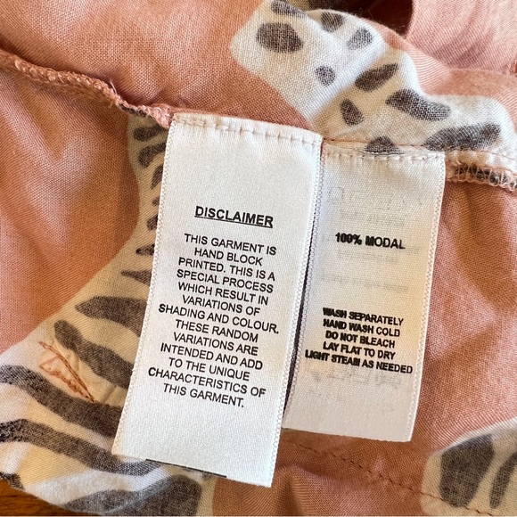 Emerson Fry Hand Block Printed Zebra Kimono Coverup - Picture 7 of 7